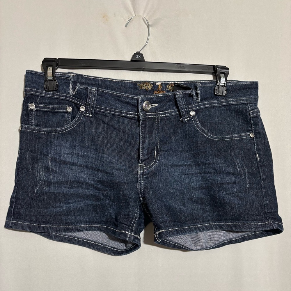 JZ Premium sz 11 Dark Blue Denim Women’s Shorts - Stylish Casual Cut Embroidered